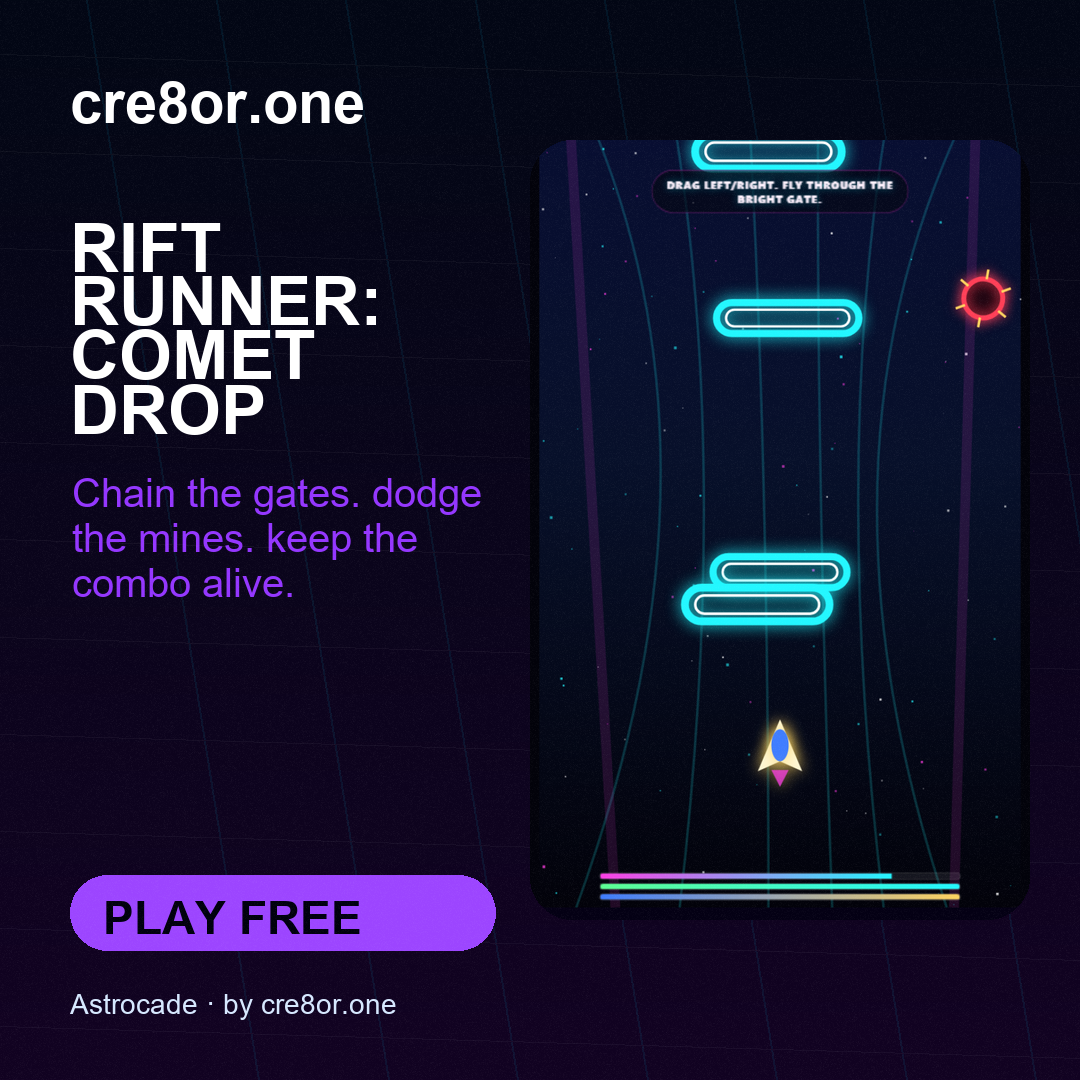 RIFT RUNNER: COMET DROP media card